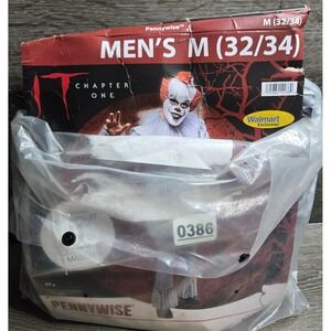 IT Pennywise Clown Chapter One Costume Jumpsuit Mask Mens 32/34 Exclusive